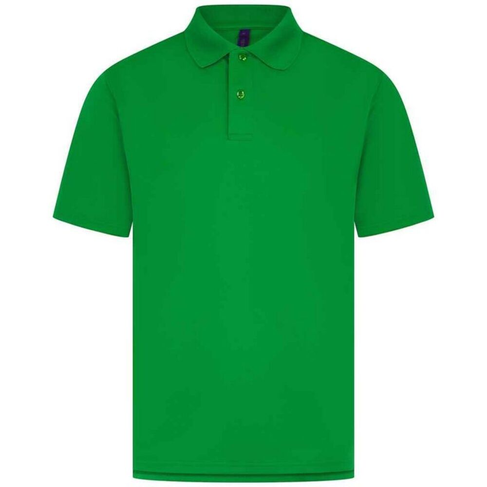Henbury Mens Pique Polo Shirt / Kelly Green